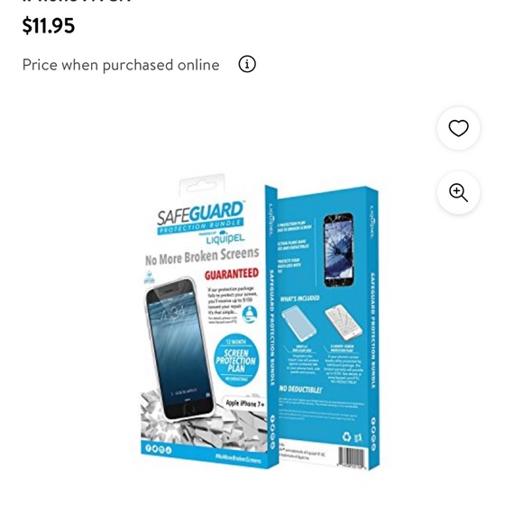 Safeguard screen protector/powered by liquipel/iPhone 7 - Picture 4 of 4